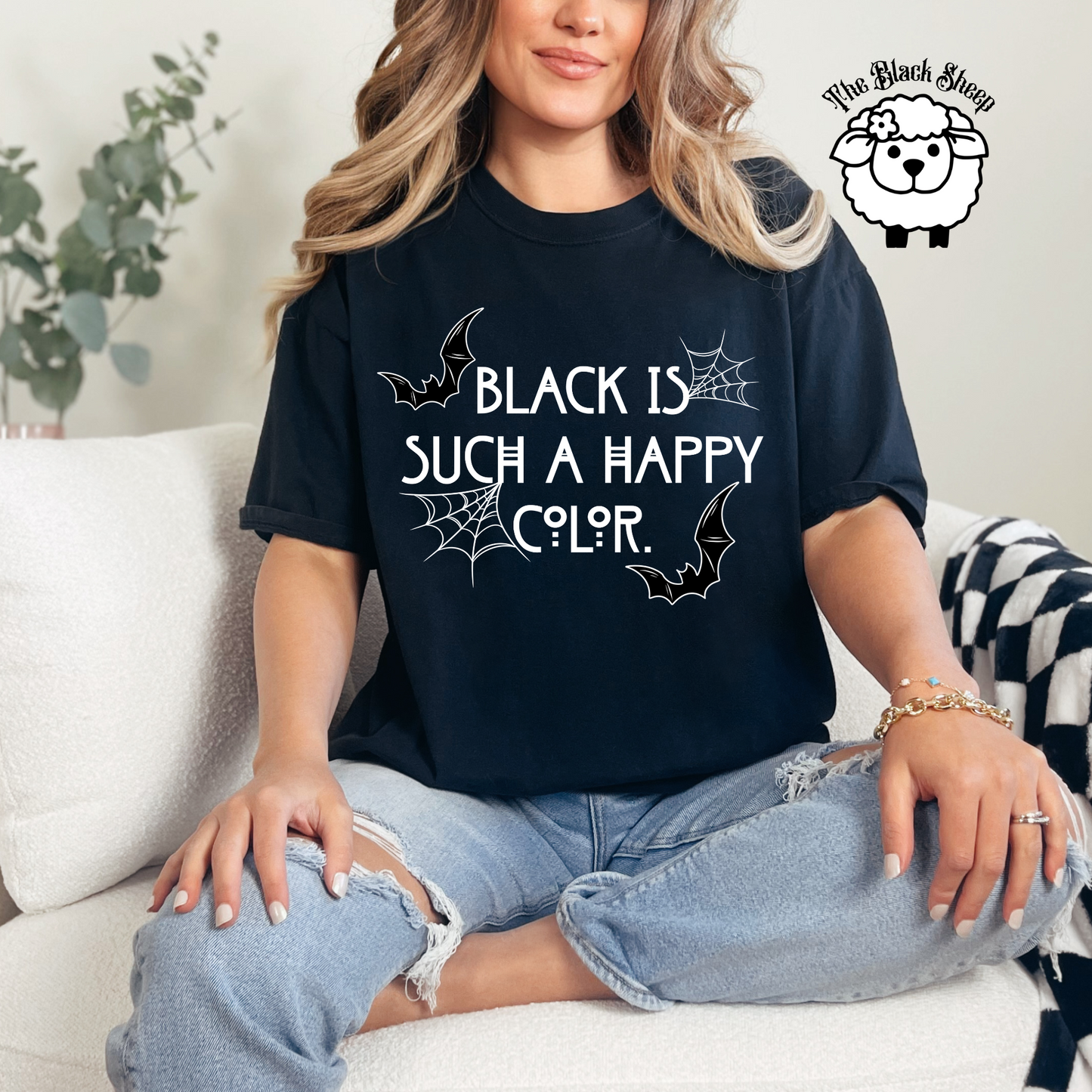 Black is such a happy color tee or tank top