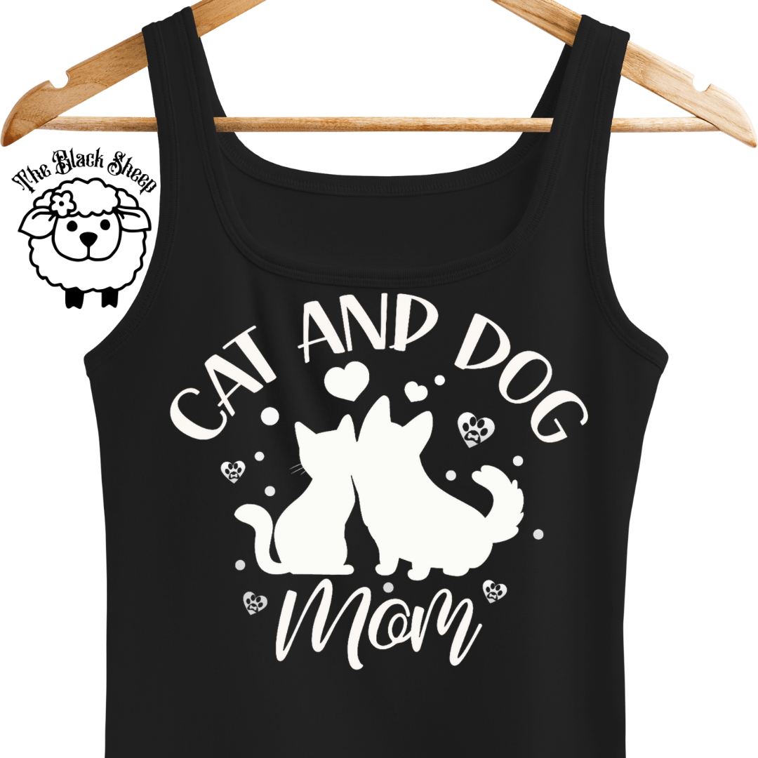 Cat and Dog Mom Tank Top or Tee