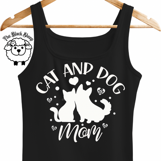 Cat and Dog Mom Tank Top or Tee